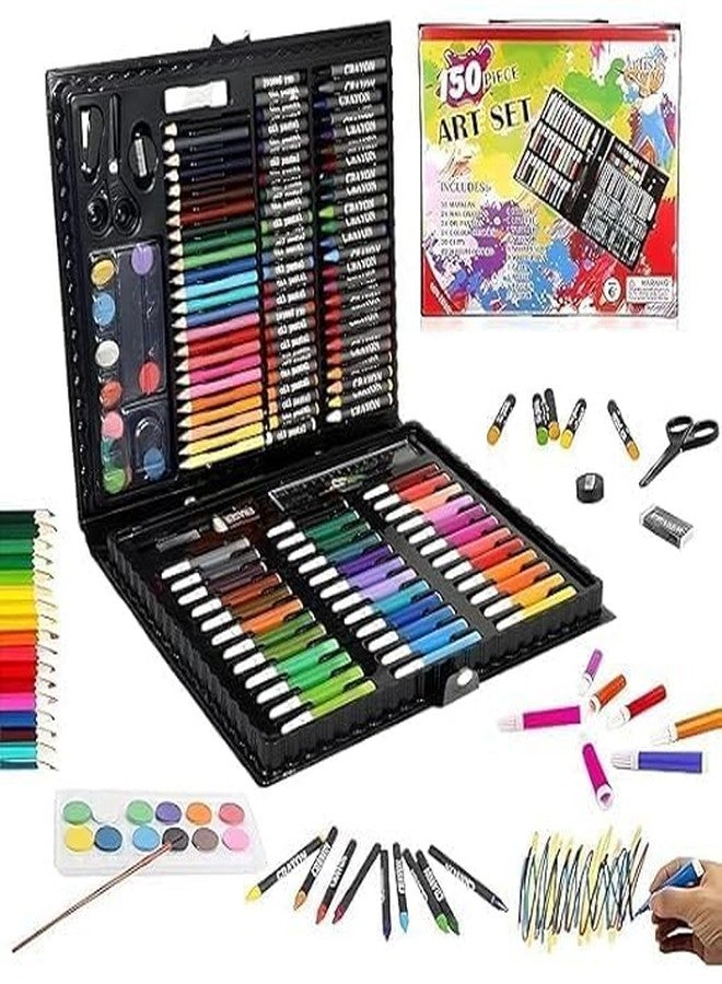 BIRZAR Dual Tip Colorful Art Markers Sketch Pens Colors With Carrying Case For Painting Sketching Calligraphy Drawing -Twin Head Permanent Colouring Marker Pens For Kids Adult (150 Pc Art Marker Pen) - Image 2